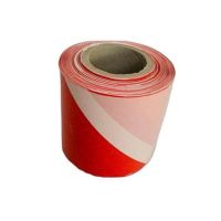 Folia, taśma kablowa ostrzegawcza 8/0,5mm biało-czerwona (opak 100m) | WEG-004597 Nowicki