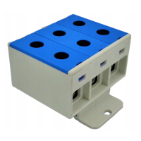 Złączka szynowa 3-torowa 35mm2 ZGX 3x35 niebieska | ENE-00182 Incobex-Elplast
