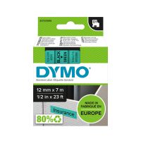 Taśma do drukarek DYMO D1-12mmx7m, czarny/zielony | S0720590 DYMO