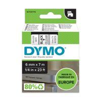 Taśma do drukarek DYMO D1-6mmx7m, czarny/przezroczysty | S0720770 DYMO