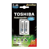 Ładowarka USB akumulatorów AA TOSHIBA z USB +2 akumulatory AA 2000mAh | 00159080 Toshiba