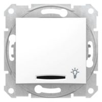 Przycisk światła z podświetlaczem LED 10AX/250V biały, Sedna | SDN1800121 Schneider Electric