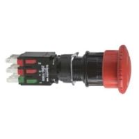 Główka przycisku Fi-16mm zatrzymanie awaryjne czerwony 30mm z blokadą odryglowania obrotu 1NO 2NC | XB6AS8349B Schneider Electric