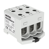 Zacisk uniwersalny, złączka OTL95-3 szary Al/Cu 6-95mm2 TS35 1-tor 6-otw zaciskowe MAA3095A10 | MAA3095A10 Morek