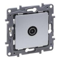 Gniazdo TV, 9.5 męskie końcowe do instalacji typu gwiazda 1 DB aluminium, Niloe Selection | 762151 Legrand