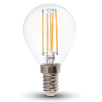 Żarówka LED V-TAC 4W filament E14 P45 kulka VT-1996 4000K 400lm | 3800157606394 LED EUROPE