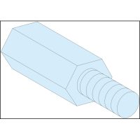 Przekładki sześciokątne M6 4 sztuk 25mm PrismaSet | LVS03198 Schneider Electric