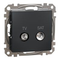 Gniazdo TV/SAT przelotowe (7dB), czarny antracyt, Sedna Design & Elements | SDD114474S Schneider Electric