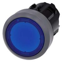 Przycisk 3SU1, 22mm, samopowrotny, okrągły, plastik, podświetlany, niebieski, SIRIUS ACT | 3SU1031-0AB50-0AA0 Siemens