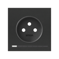 Pokrywa iO gniazda z uziemieniem czarny mat Simon 100 | 10002042-238 Kontakt Simon