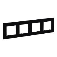 Ramka poczwórna, czarny, Niloe Step | 863594 Legrand