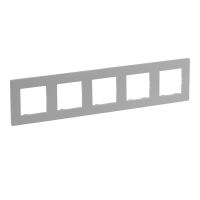 Ramka pięciokrotna 5x- kolor aluminium Niloe Step | 863395 Legrand