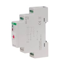 Przekaźnik bistabilny z wyłącznikiem czasowym, na szynę DIN, z przekaźnikiem inrush 160A/20ms 24V | BIS-413-LED-24V F&F