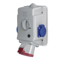 Gniazdo stałe 32A 400V 3P+Z+N, gniazdo 230V, wył. L-O-P | 513.3257-1FFR Scame