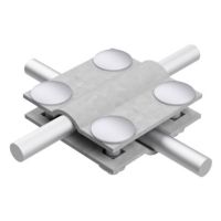 Złącze krzyżowe 4xM6x20, dwie płytki, B do 30 mm, ocynk ogniowy | AH0103OG AH Hardt