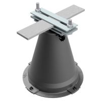 Uchwyt betonowy do bednarki poziom, B do 50 mm, tworzywo/ocynk ogniowy | AH1226OGP AH Hardt