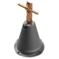 Uchwyt betonowy w tworzywie z blaszką, H=21cm, tworzywo/miedź | AH12232P AH Hardt