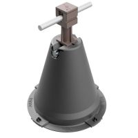 Uchwyt betonowy w tworzywie ze słupkiem, H=10,5cm, brązowy, tworzywo | AH12190PB AH Hardt