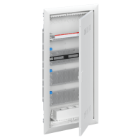 Obudowa multimedia 48M z ramką, wentylowanymi drzwiami i potrójnym gniazdem 230V, UK648MV | 2CPX031385R9999 ABB