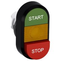 Przycisk podwójny START-STOP żółte pole podświetlany MPD15-11Y | 1SFA611144R1103 ABB