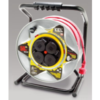 Przedłużacz bębnowy HEAVY LINE, 4x2p+Z, IP44 16A H05RR-F 3x1,5, 40m, czerwony  | W-99270 Plastrol