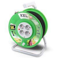 Przedłużacz bębnowy STANDARD LINE, 4x2p+Z, 16A 3680W, H05VV-F, 3x1,5, 50m, czarny  | W-97373 Plastrol