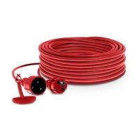 Przedłużacz jednogniazdowy warszatatowy PROFESSIONAL, IP44 16A H05RR-F 3X1,5, 30m, czerwony  | W-97093 Plastrol
