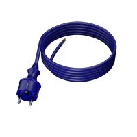 Przewód przyłączeniowy z wtyczką prostą IP44 3x1,5 H07BQ-F 3m niebieski PP-40H/3M/3X1,5/H07BQ-F/NIEB | W-98452 Plastrol