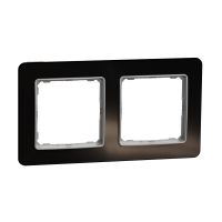 Ramka podwójna, szkło czarne, efekt szkła, Sedna Design & Elements | SDD361802 Schneider Electric