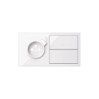 Panel 2-krotny: 1 gniazdo z 1 zintegr ładowarka USB SmartCharge 2,1 A + 2 klawisze biały Simon 100 | 10020230-130 Kontakt Simon
