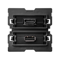 Gniazdo HDMI, v 1.4 żeńskie + USB, 2.0, typ A żeńskie (mechanizm, bez ramki montażowej) Simon 100 | 10000563-039 Kontakt Simon