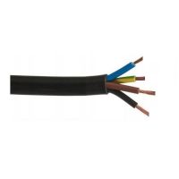 Przewód mieszkaniowy H03VV-F (OMY) 4x0,75 żo 300/300V czarny KRĄŻEK | G-111595 TF Kable