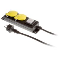 Przedłużacz warsztatowy 2x230V IP44 H05RR-F 3G1,5 5m PS-270WS/44/1,5/5 | W-99484 Plastrol