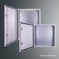 Obudowa n/t z płytą montaż PSH 10010025 IP65 INOX 1000x1000x250; IK10; RAL7035,zamek herm.-D5 | PSH 10010025 IP65 INOX Kubiak