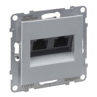 Gniazdo 2XRJ45/kat 5E UTP, aluminium, Suno | 721351 Legrand