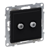 Gniazdo SAT 2X typ "F" końcowe podwójne 1.5 dB, czarny, Suno | 721473 Legrand