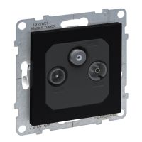 Gniazdo TV-R-SAT zakończeniowe 10 dB, czarny, Suno | 721469 Legrand