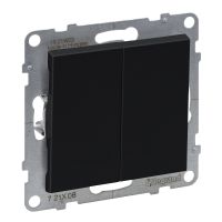 Łącznik schodowy podwójny 10 AX 250 V zaciski automatyczne, czarny, Suno | 721408 Legrand