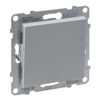 Przycisk pojedynczy 6 A 250 V zaciski automatyczne, aluminium, Suno | 721309 Legrand