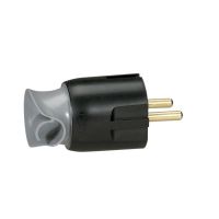 Wtyczka 2P+Z - 16A - plastikowa - CZARNA - obrotowa | 050173 Legrand