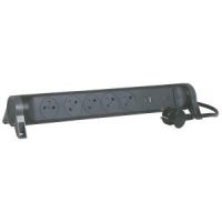 Przedłużacz PREMIUM obrotowy 5X2P+Z USB A+C z ogr. przepięć przew 1,5m 3X1.0mm2 czarny/grafitowy | 049429 Legrand