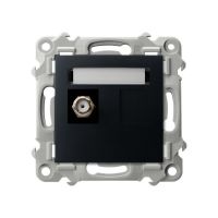 Gniazdo antenowe typu F pojedyncze czarny metalik SZAFIR | GPA-1ZF/m/33 Ospel