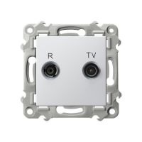 Gniazdo RTV końcowe biały SZAFIR | GPA-ZK/m/00 Ospel