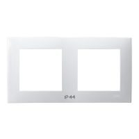 Ramka podwójna do łączników IP-44 biały SZAFIR | RH-2Z/00 Ospel
