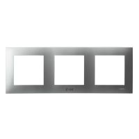 Ramka potrójna do łączników IP-44 srebro SZAFIR | RH-3Z/18 Ospel