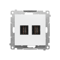 Gniazdo HDMI podwójne (moduł), Biały mat Simon 55 | TGHDMI2.01/111 Kontakt Simon