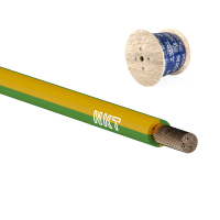 Przewód instalacyjny H07V-K (LGY) 16 450/750V, żółto-zielony BĘBEN | 160001076D1000 Nkt