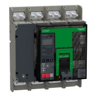 Wyłącznik, ComPacT NS1000H, 70kA przy 415VAC, 4P, stacjonarny, sterowanie ręczne, MicroLogic 2.0E, 1 | C100H42EFM Schneider Electric