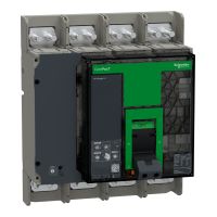 Wyłącznik, ComPacT NS1600H, 70kA przy 415VAC, 4P, stacjonarny, sterowanie ręczne, MicroLogic 5.0, 16 | C160H450FM Schneider Electric