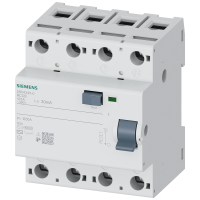 Wyłącznik ochronny różnicowy, 4-bieg., typ AC, In: 125 A, 30 mA, Un AC: 400 V | 5SV4345-0 Siemens
